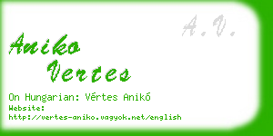 aniko vertes business card
